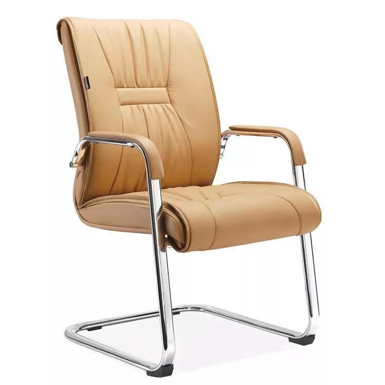 Silver Metal Modern Conference Chair High Back Leather Conference Chair