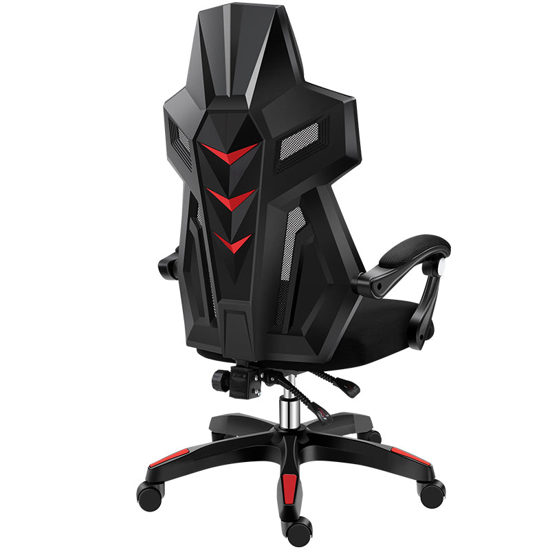 Modern Nylon Frame Gaming Chair Swivel Computer Desk Chair with Padded Arms