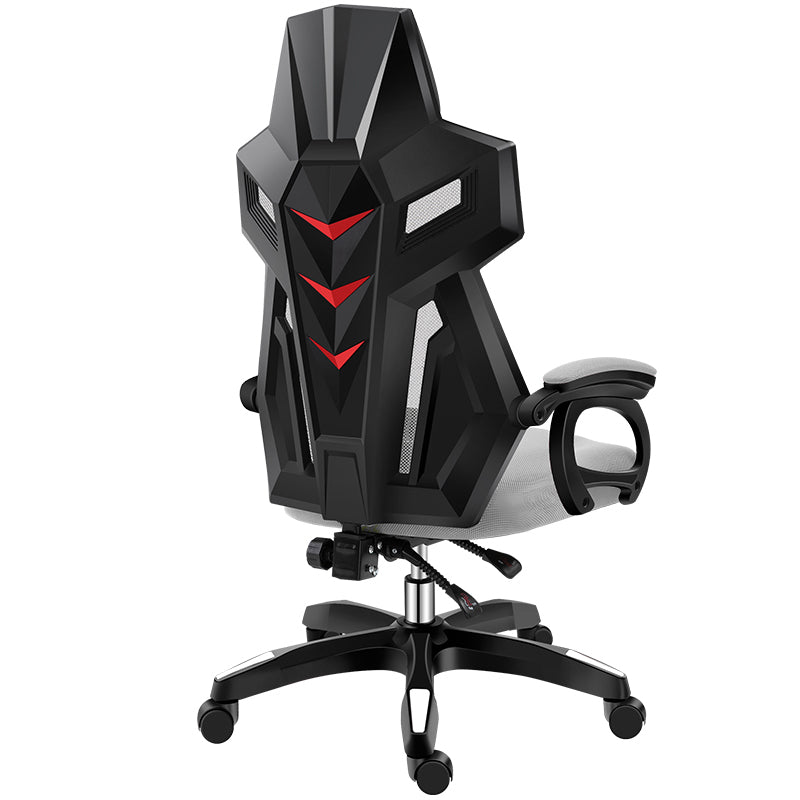 Modern Nylon Frame Gaming Chair Swivel Computer Desk Chair with Padded Arms