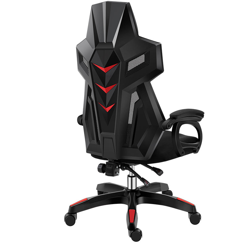 Modern Nylon Frame Gaming Chair Swivel Computer Desk Chair with Padded Arms