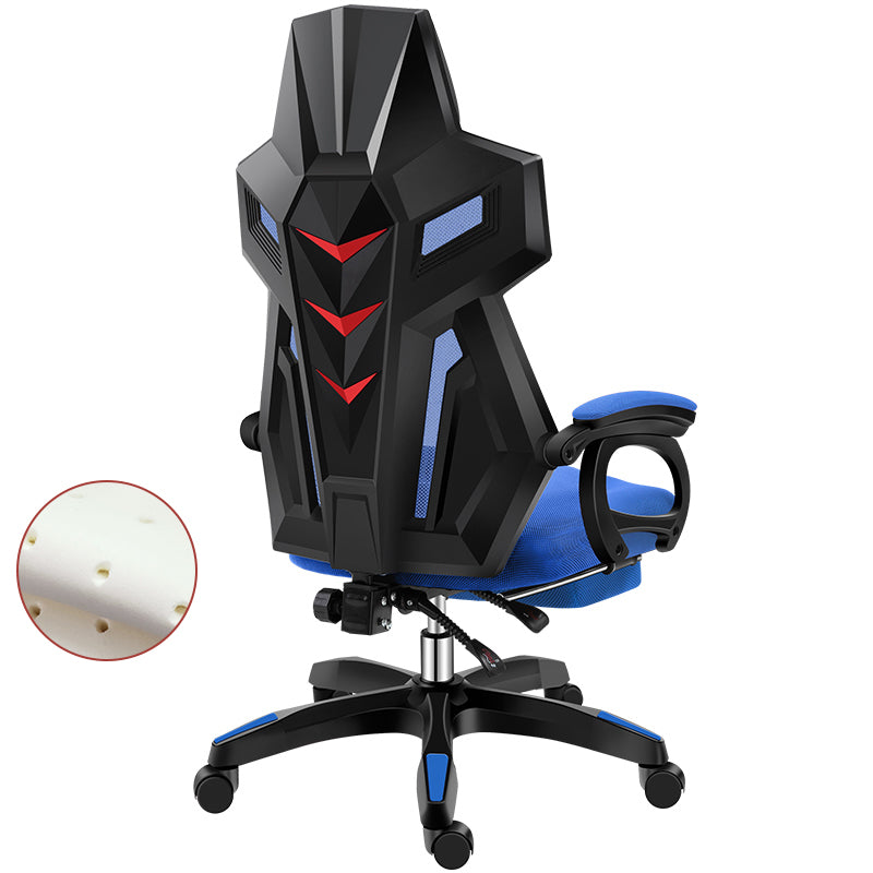 Black Nylon Frame Modern Gaming Chair Swivel Computer Desk Chair with Padded Arms