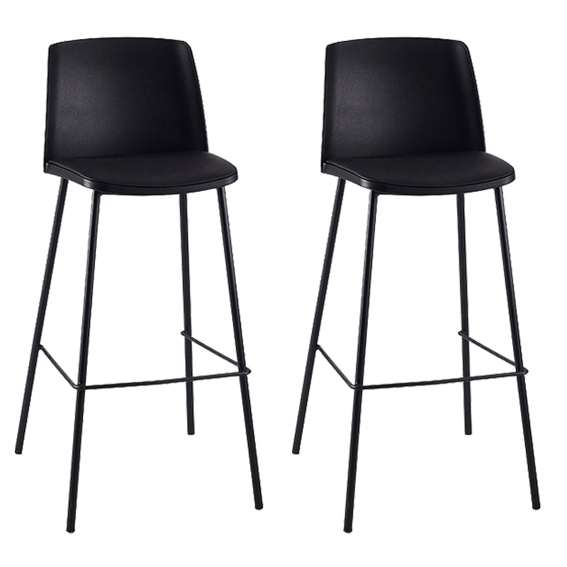 Nordic Bar-stool Plastic Counter Bar Stool with Metal Legs for Home