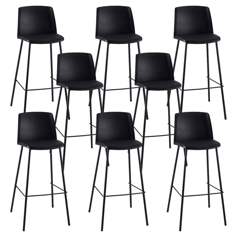 Nordic Bar-stool Plastic Counter Bar Stool with Metal Legs for Home