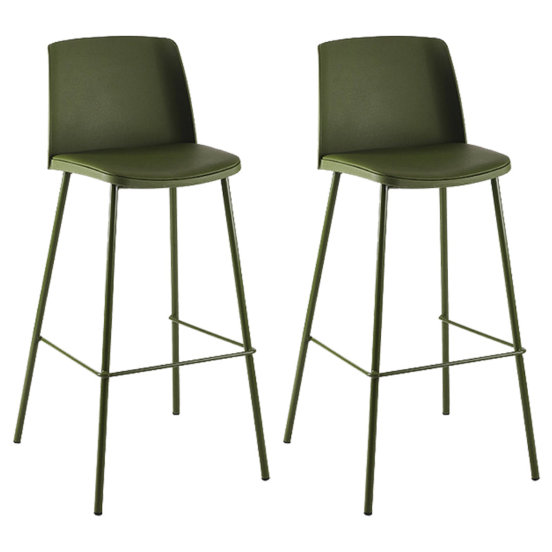 Nordic Bar-stool Plastic Counter Bar Stool with Metal Legs for Home