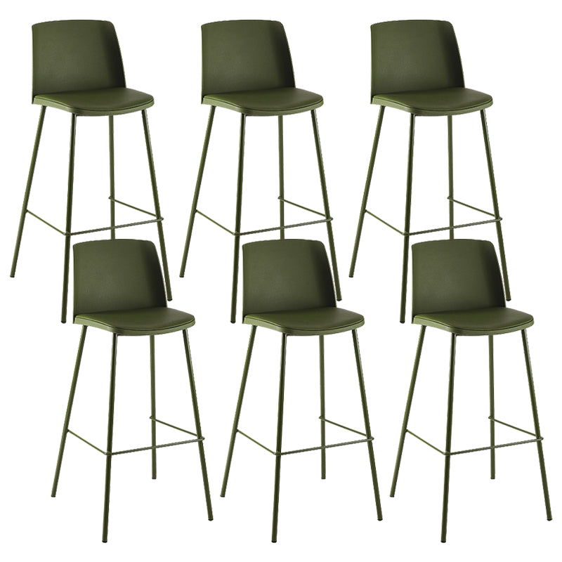 Nordic Bar-stool Plastic Counter Bar Stool with Metal Legs for Home