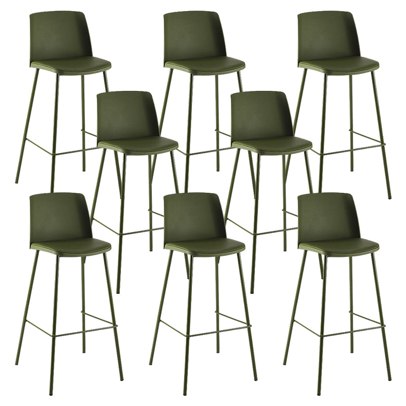 Nordic Bar-stool Plastic Counter Bar Stool with Metal Legs for Home