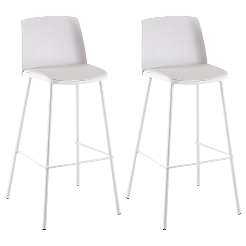 Nordic Bar-stool Plastic Counter Bar Stool with Metal Legs for Home