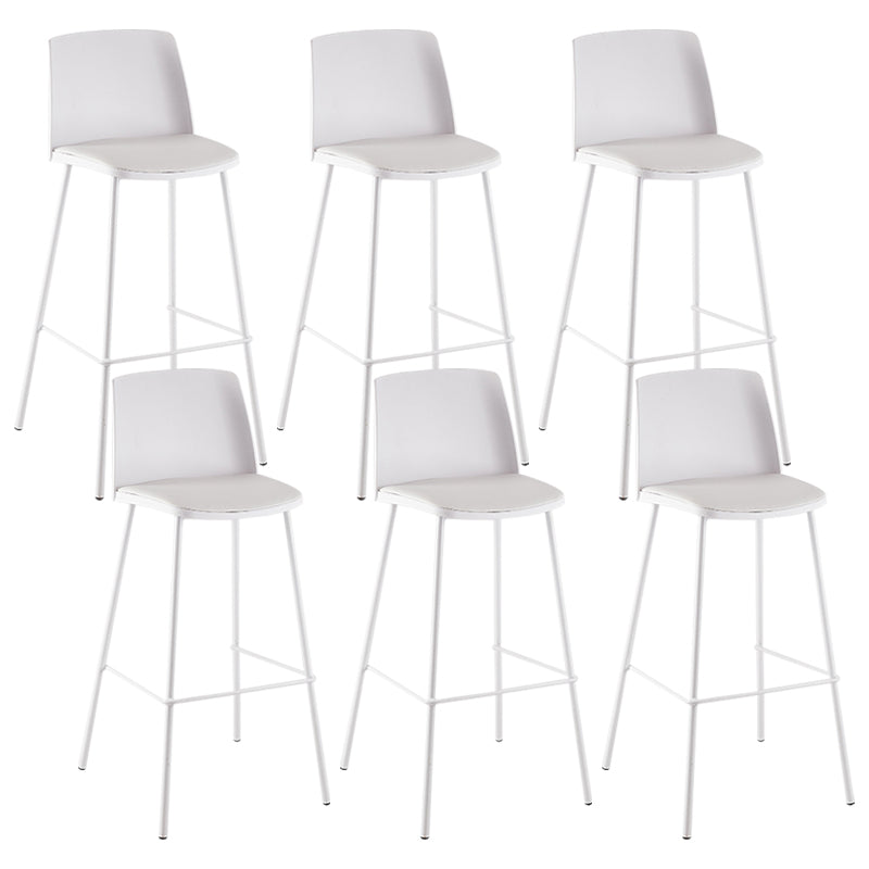 Nordic Bar-stool Plastic Counter Bar Stool with Metal Legs for Home