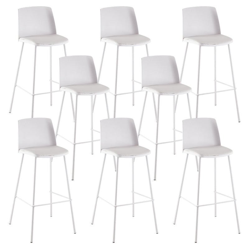 Nordic Bar-stool Plastic Counter Bar Stool with Metal Legs for Home