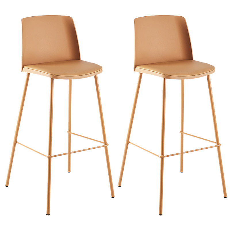 Nordic Bar-stool Plastic Counter Bar Stool with Metal Legs for Home
