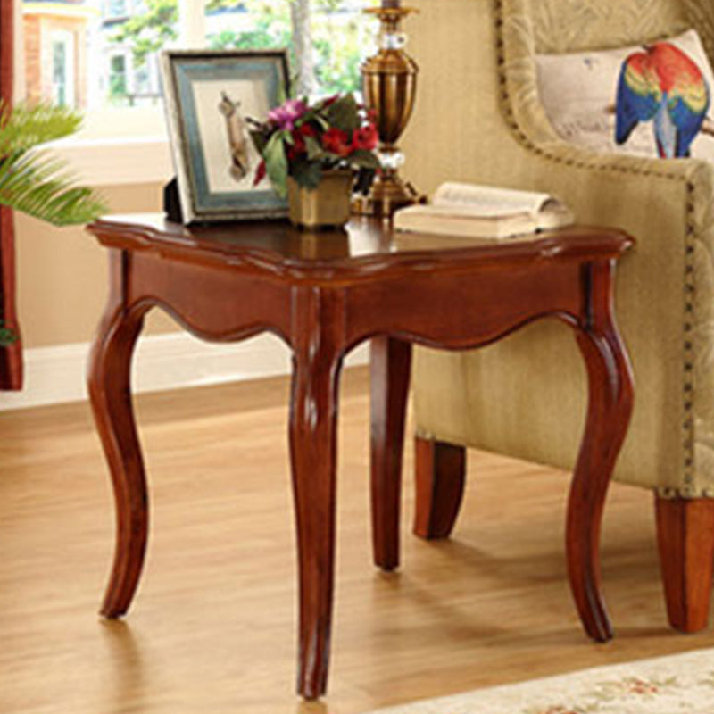 Traditional Square End Table 4 Legs Sofa Side End Table for Living Room