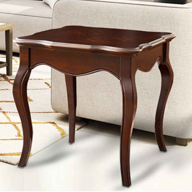 Traditional Square End Table 4 Legs Sofa Side End Table for Living Room