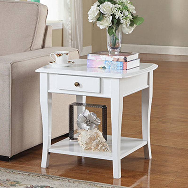 Traditional Ashwood Side End Table Lacquered Sofa End Table for Living Room