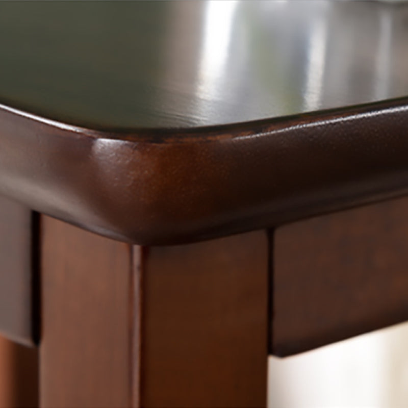 Country Wooden Table Top End Table One Shelf Side Table With Four Legs