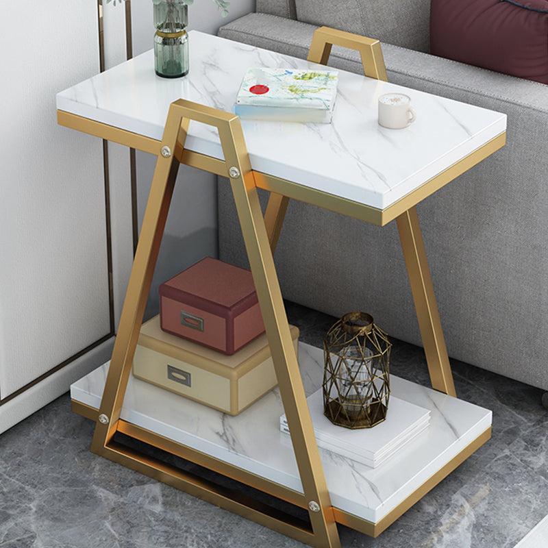 Modern Wood End Table with Storage and no drawer for Living Room