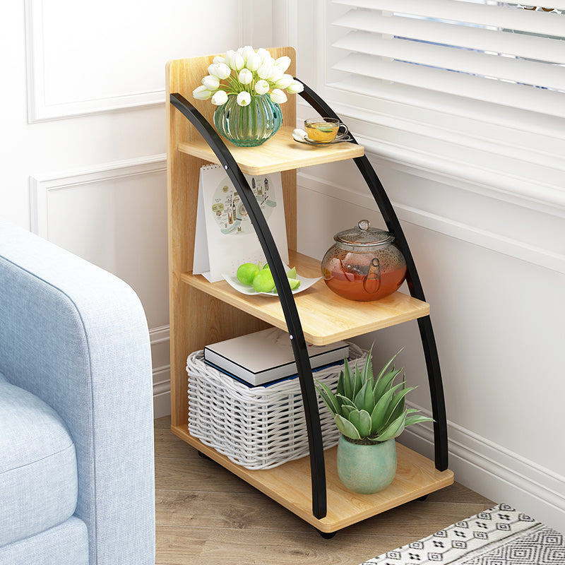 Modern Wood End Table with Storage and no drawer for Living Room