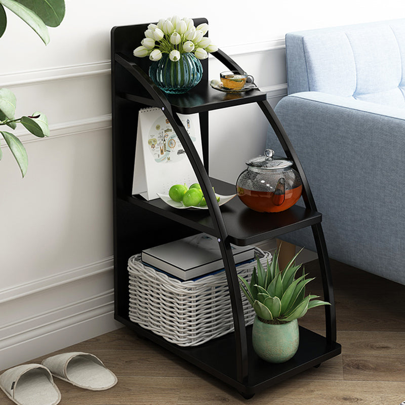 Modern Wood End Table with Storage and no drawer for Living Room