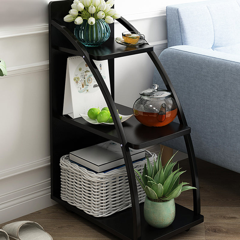 Modern Wood End Table with Storage and no drawer for Living Room