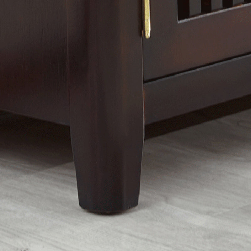 Square Accent Side Table Solid Wood Four-Leg Sofa Side Accent Table