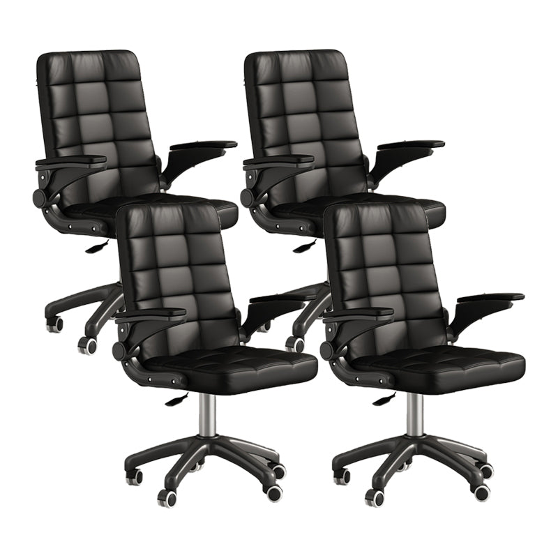 Nylon Base Modern Task Chair with Arms Adjustable Computer Desk Chair with Wheels