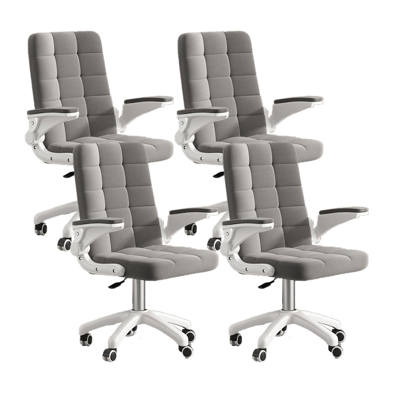 Nylon Base Modern Task Chair with Arms Adjustable Computer Desk Chair with Wheels