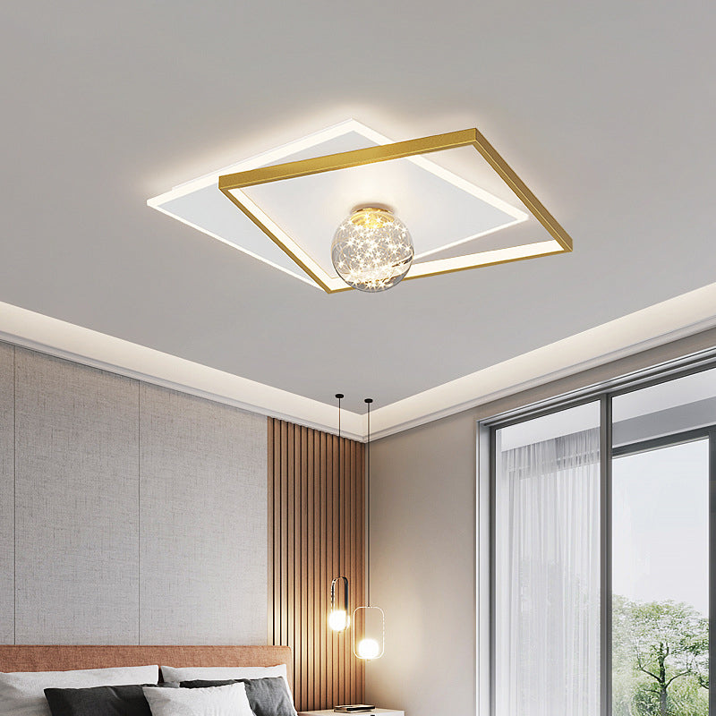 Modern Geometric Ceiling Lighting Metal LED Bedroom Ceiling Flush Mount