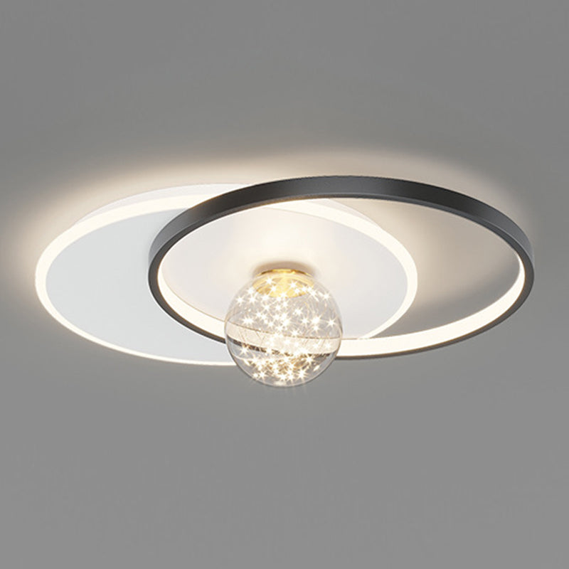 Modern Geometric Ceiling Lighting Metal LED Bedroom Ceiling Flush Mount