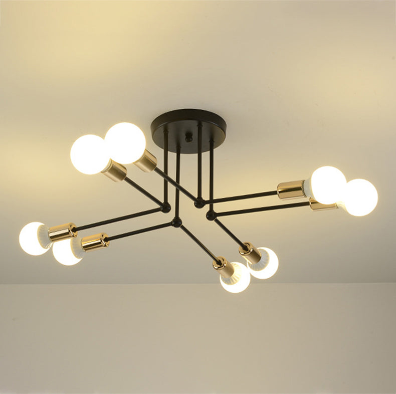 Metal Sputnik Shade Flush Ceiling Light Modern Multi-Lights Flush Mount Fixture