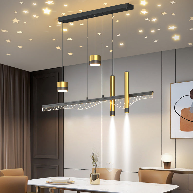 Contemporary Style Cylinder Island Lighting Metal Island Lighting Fixtures