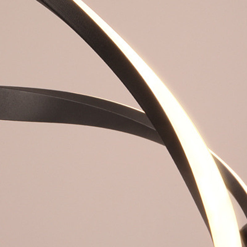 2-Lights Linear Island Light Nordic Aluminum LED Island Pendant for Living Room