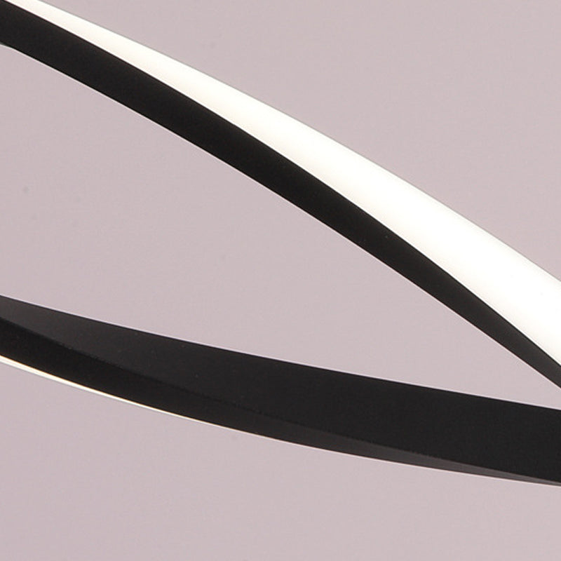 2-Lights Linear Island Light Nordic Aluminum LED Island Pendant for Living Room