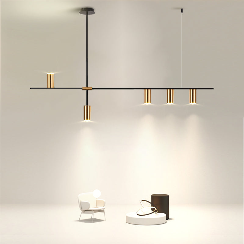 Contemporary Style Cylinder Island Pendants Ideas Metal Island Light Fixtures