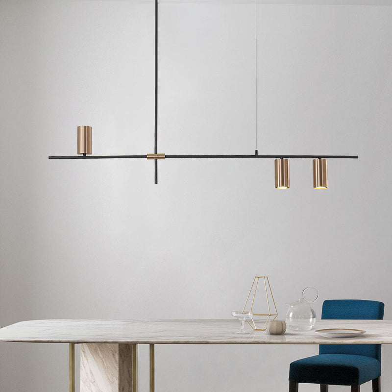 Contemporary Style Cylinder Island Pendants Ideas Metal Island Light Fixtures