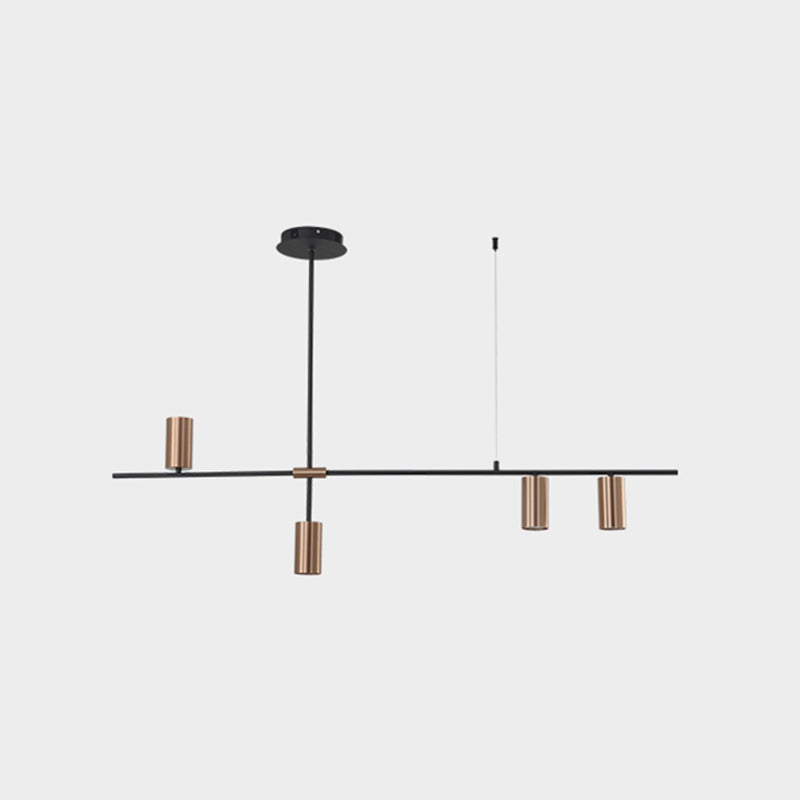 Contemporary Style Cylinder Island Pendants Ideas Metal Island Light Fixtures