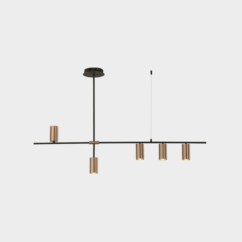 Contemporary Style Cylinder Island Pendants Ideas Metal Island Light Fixtures