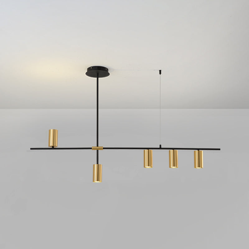 Contemporary Style Cylinder Island Pendants Ideas Metal Island Light Fixtures