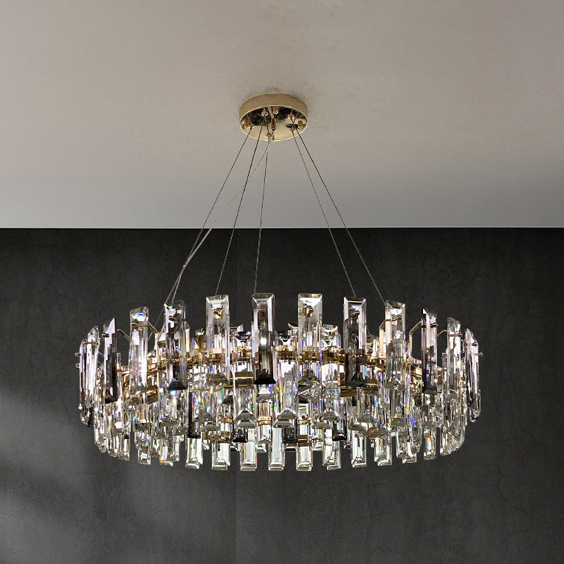 Contemporary Style Geometry Shape Island Lights Crystal Island Lighting in Grey