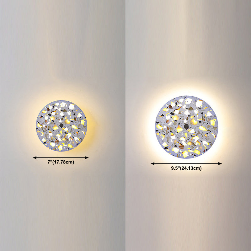 Nordic Cement Wall Light Round Colorful LED Wall Sconce for Living Room