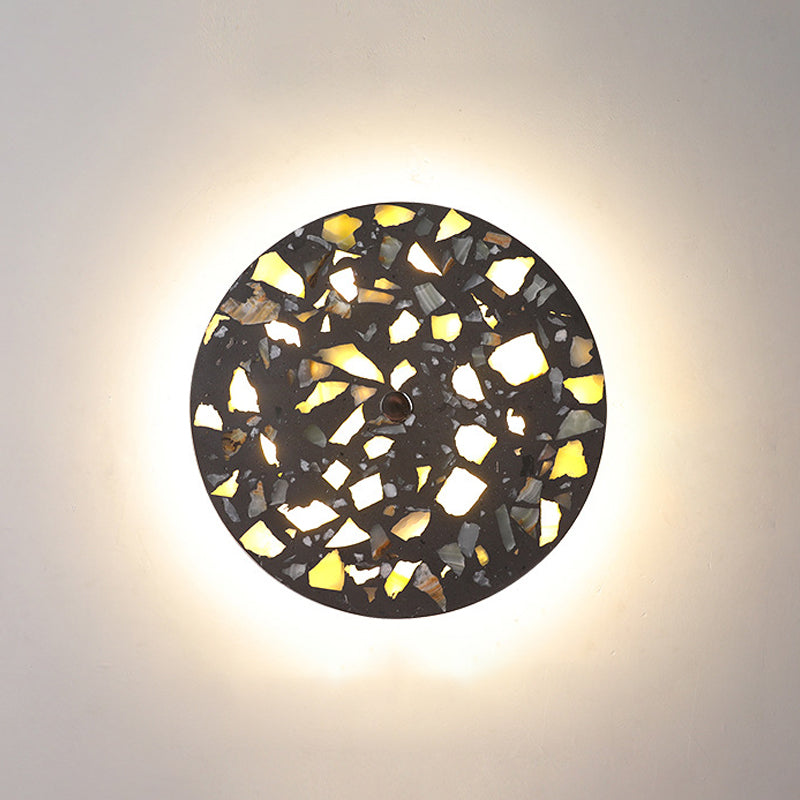 Nordic Cement Wall Light Round Colorful LED Wall Sconce for Living Room