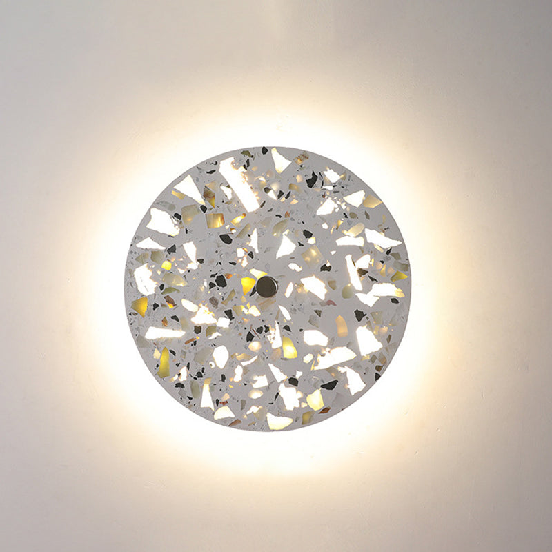 Nordic Cement Wall Light Round Colorful LED Wall Sconce for Living Room