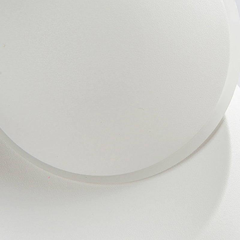 Modern Metal Wall Light Round Rotatable 6" Wide LED Wall Sconce for Living Room