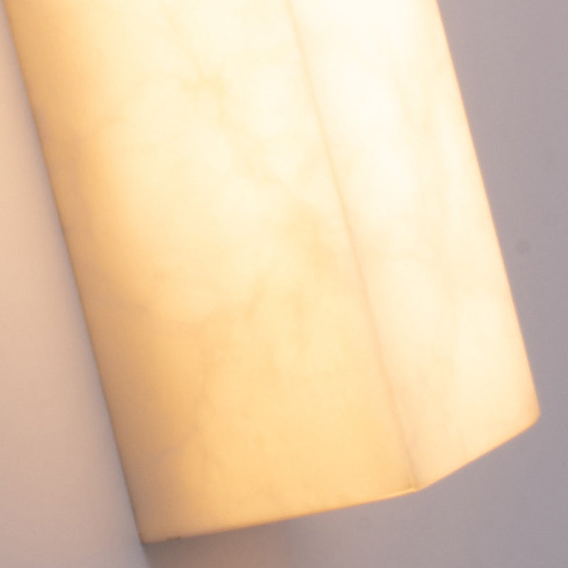 Modern Style Mica Wall Light White Cuboid Shape Wall Sconce for Bedroom