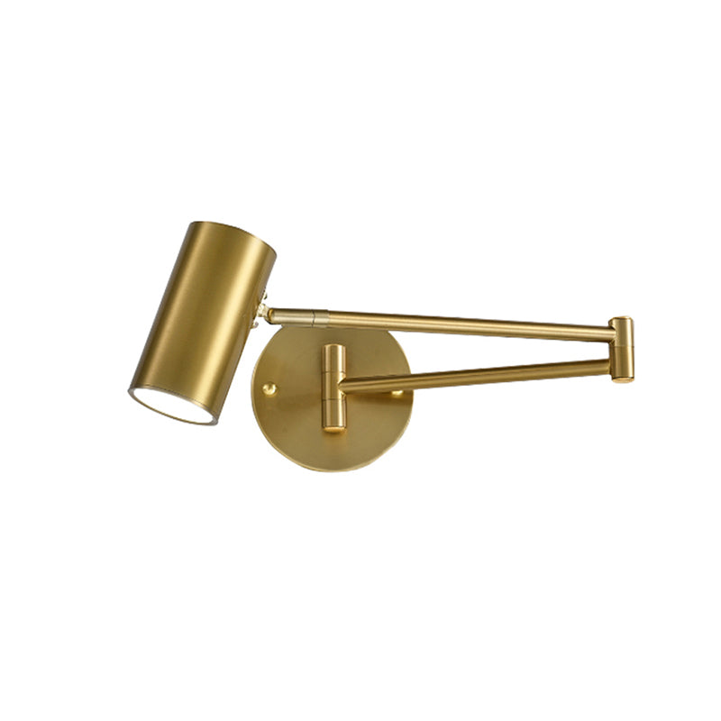 Modern Metal Wall Light Geometric Swing Arm Wall Sconce for Living Room