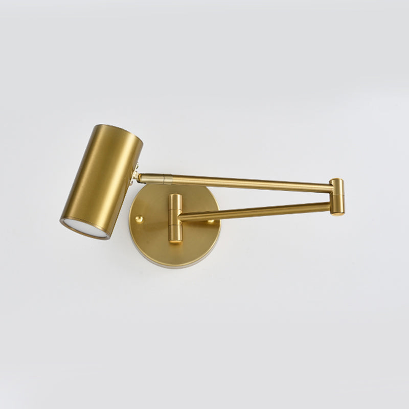 Modern Metal Wall Light Geometric Swing Arm Wall Sconce for Living Room