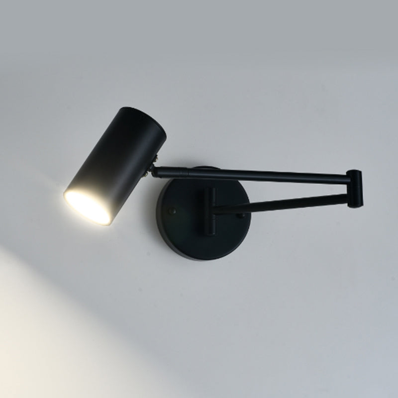 Modern Metal Wall Light Geometric Swing Arm Wall Sconce for Living Room