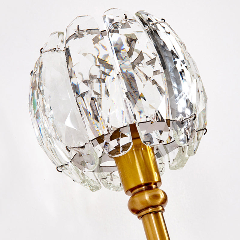 Nordic Style Metal Wall Light Globe Shape Wall Sconce with Crystal for Living Room