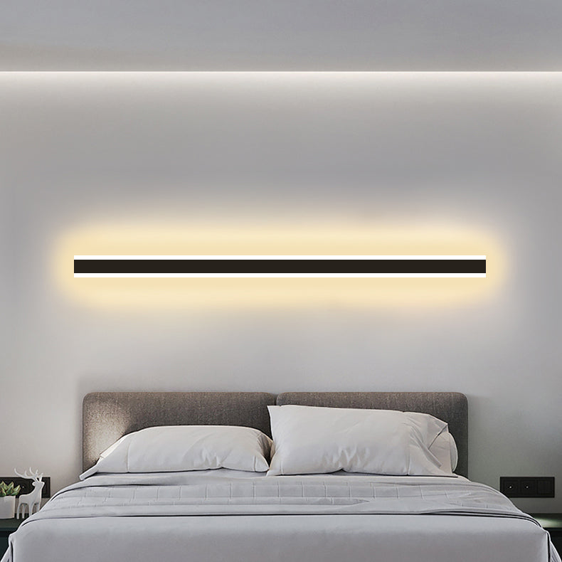 Metal Linear Shape Wall Light Modern Style 1-Light Wall Mounted Light