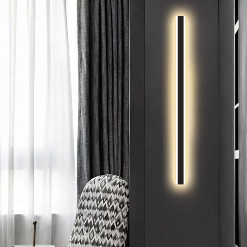 Metal Linear Shape Wall Light Modern Style 1-Light Wall Mounted Light