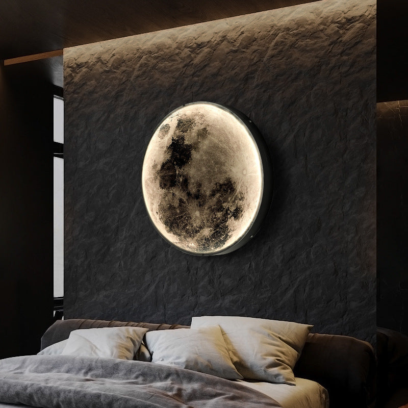 Modern Style Wall Light Sconce Creative Moon-shaped Wall Light Fixture for Bedroom