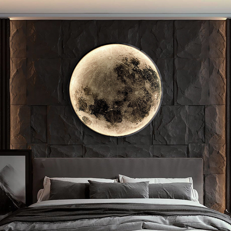 Modern Style Wall Light Sconce Creative Moon-shaped Wall Light Fixture for Bedroom
